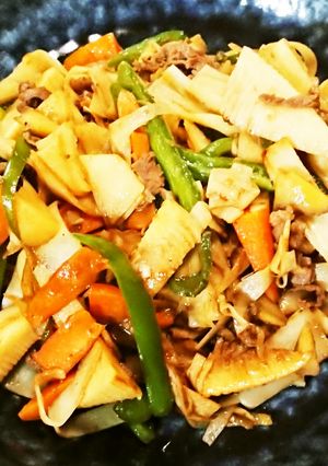 たけのこと牛肉のオイスターソース炒め-レシピのメイン写真