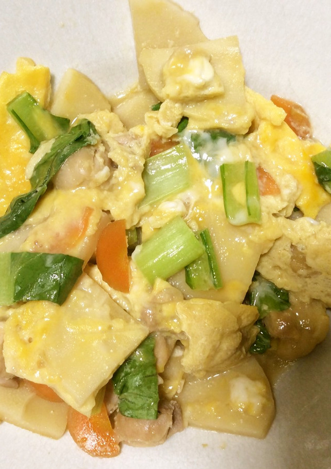 鶏肉と筍の卵とじ(お丼でもどうぞ)-レシピのメイン写真
