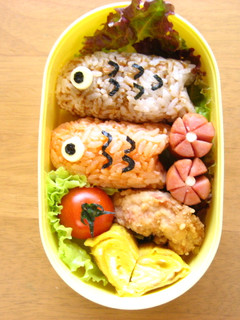鯉のぼりキャラ弁-レシピのメイン写真