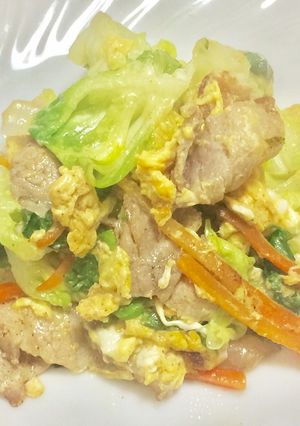 豚肉とレタスの卵炒め-レシピのメイン写真