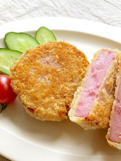 簡単♪揚げない!厚切りハムカツ-レシピのメイン写真