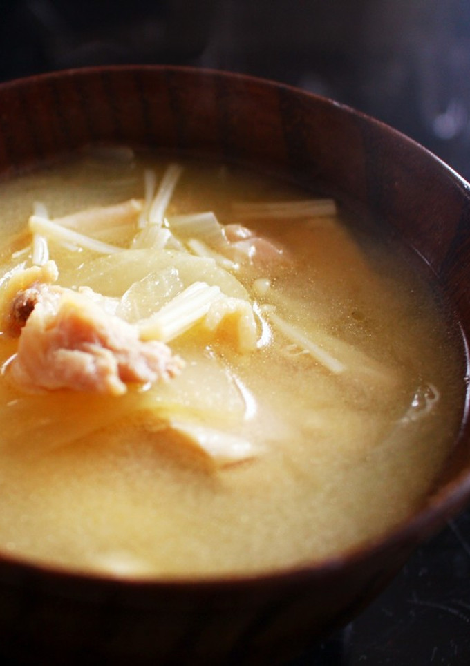 えのきと玉ねぎの鶏汁-レシピのメイン写真