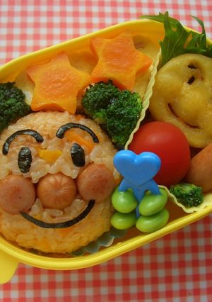 にこにこパンチで簡単♪あんぱんまん弁当-レシピのメイン写真
