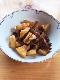 贅沢に!たけのこと牛肉の甘辛炒め-レシピのメイン写真