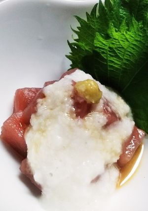鮪のやまかけ-レシピのメイン写真