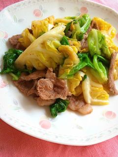 簡単!春キャベツと豚肉のキムチ炒め-レシピのメイン写真