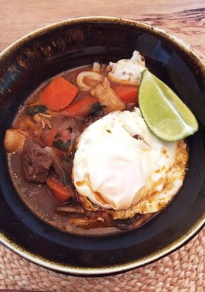 カレーうどんにライム-レシピのメイン写真