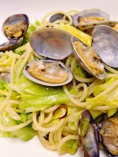 松川浦産アサリと春キャベツのスパゲティ-レシピのメイン写真