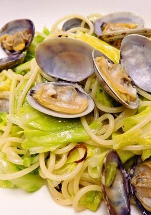 松川浦産アサリと春キャベツのスパゲティ-レシピのメイン写真