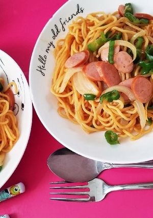 レンジで超簡単!本格ナポリタン★ランチに-レシピのメイン写真