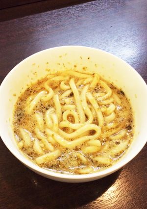 わさび風味の海苔佃煮の釜玉うどんp-レシピのメイン写真