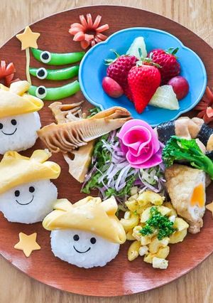 こどもの日＊薄焼き卵で兜おにぎり-レシピのメイン写真