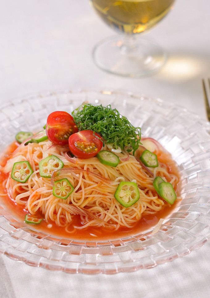 さっぱり♪生トマトソースの和風冷製パスタ-レシピのメイン写真