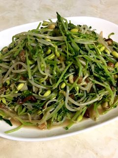 豆苗と豆もやしの中華炒め-レシピのメイン写真