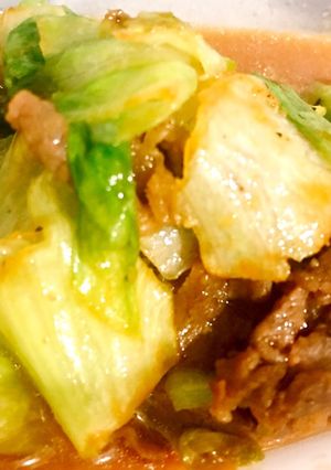 牛肉とレタスのスタミナ焼き-レシピのメイン写真