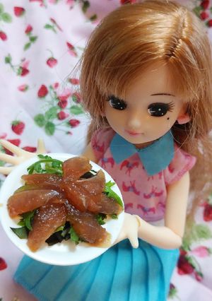 リカちゃんサイズ♡まぐろ漬けサラダꕤ*.-レシピのメイン写真