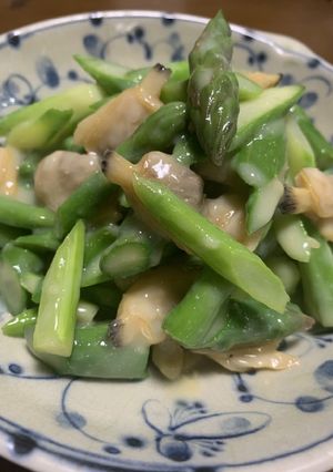あさりとアスパラガスの酢味噌あえ-レシピのメイン写真