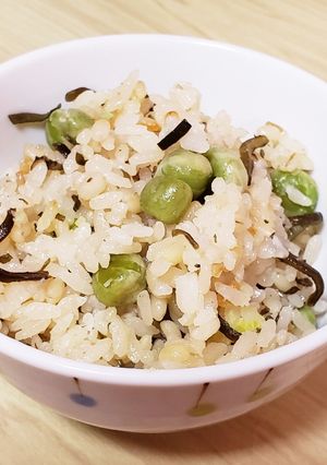 簡単!!塩昆布DE豆ご飯♪-レシピのメイン写真