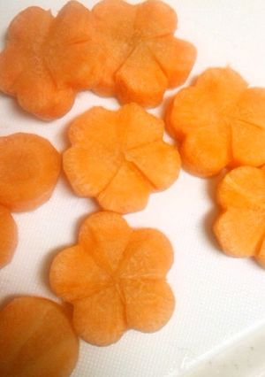 人参の飾り切り　-レシピのメイン写真