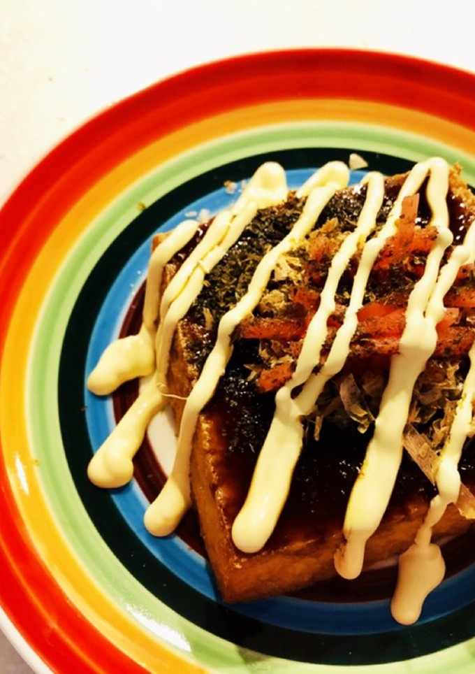 トースターで簡単♬厚揚げのお好み焼き風-レシピのメイン写真