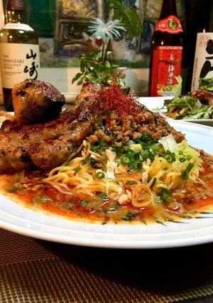 男が惚れるヤバ飯【旨辛排骨担々麺❤︎】-レシピのメイン写真