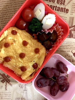 中学生女子お弁当 オムライス-レシピのメイン写真