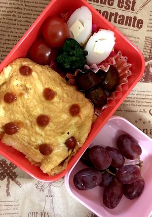 中学生女子お弁当 オムライス-レシピのメイン写真