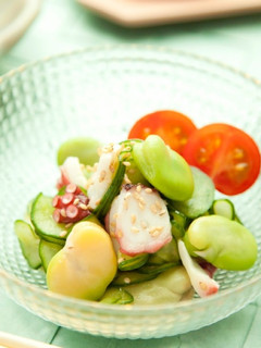タコときゅうりとそら豆のマリネ⁂簡単副菜-レシピのメイン写真