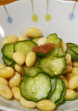 きゅうり・大豆と梅の酢の物♪-レシピのメイン写真