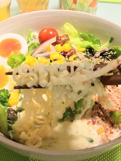 ビシソワーズ風 豆腐スープ冷やしラーメン-レシピのメイン写真