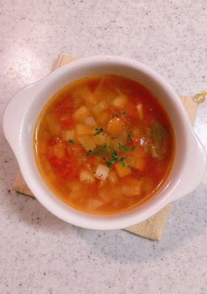 お野菜たっぷりミネストローネ-レシピのメイン写真
