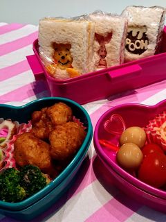 遠足のお弁当に♪プーさんのサンドイッチ-レシピのメイン写真