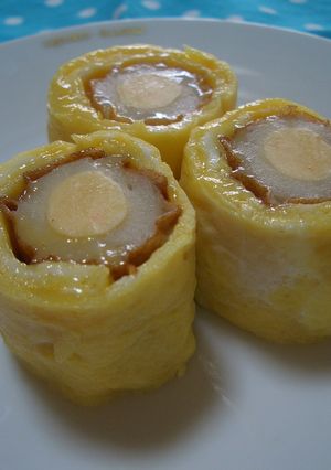 ★チーズちくわnoクルクルたまご巻き★-レシピのメイン写真