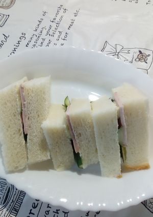ごく普通のハムサンド。-レシピのメイン写真