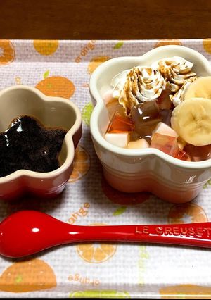 カラフル寒天のクリームあんみつ-レシピのメイン写真