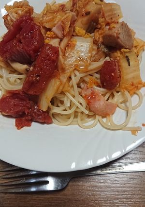 白菜と茸のトマトパスタ-レシピのメイン写真