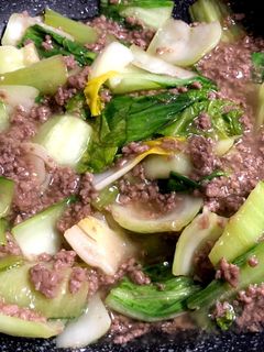 挽肉と青梗菜のオイスター炒め☻-レシピのメイン写真