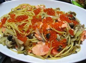 いくらとサーモンの和風で親子パスタ-レシピのメイン写真
