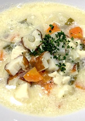 お野菜たっぷり味噌豆乳スープ-レシピのメイン写真