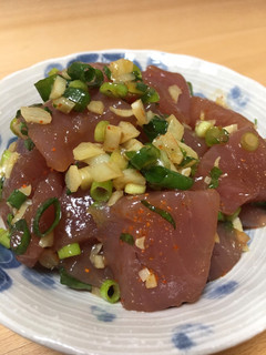 簡単 マグロと大蒜のオイスターソース和え-レシピのメイン写真