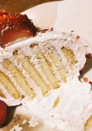 クリスマスにも☆簡単！ビスケットケーキ！-レシピのメイン写真