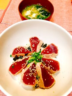 まぐろ漬け丼 フチありVer-レシピのメイン写真