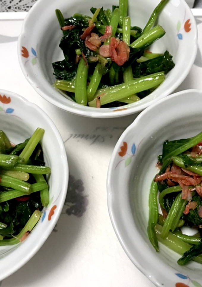 ほうれん草と桜えびのごま油炒め-レシピのメイン写真