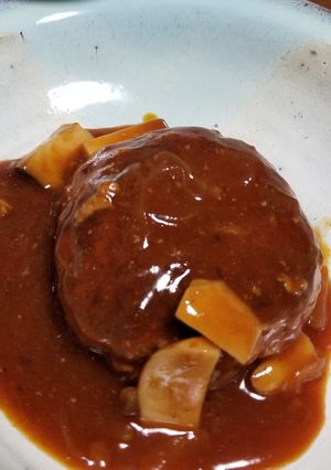 時短で安心♪煮込みハンバーグ♪-レシピのメイン写真
