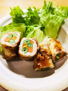 インゲンと人参の豚肉巻き-レシピのメイン写真