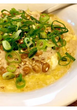【糖質制限】納豆卵オートミール-レシピのメイン写真