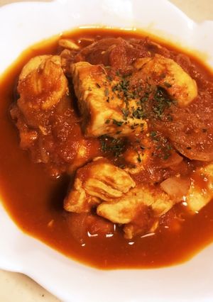 チキンのトマト煮込み-レシピのメイン写真