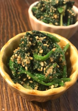 貧血予防にも♡ほうれん草の胡麻和え-レシピのメイン写真