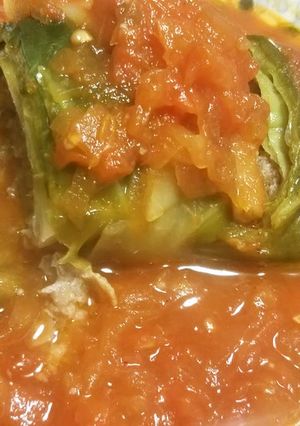 トマトで簡単ロールキャベツ-レシピのメイン写真