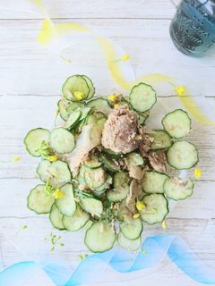 鯖の水煮缶とキュウリの和え物-レシピのメイン写真